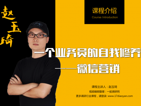 微信營銷|一個業(yè)務員的自我修養(yǎng) (1752播放)